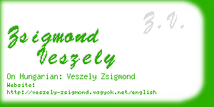 zsigmond veszely business card